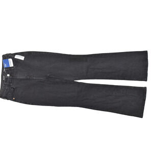 NEW Old Navy Women's Size 0 Flare Higher High Rise Black Jeans Cotton Blend